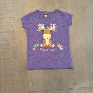 Purple Canada Kids T-Shirt with Moose 2T